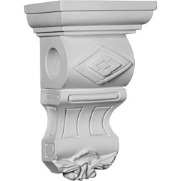 Ekena Millwork - COR07X05X12FR - Endurathane Franklin Corbel, 7 3/8"W x 5 1/8"D x 12 1/8"H, Factory Primed
