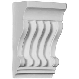 Ekena Millwork - COR04X03X07BE - Endurathane Berkshire Corbel, 4"W x 2 5/8"D x 6 5/8"H, Factory Primed