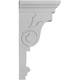 Ekena Millwork - COR08X08X16ED - Endurathane Edwards Corbel, 7 1/2"W x 8 1/8"D x 15 3/4"H, Factory Primed