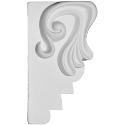 Ekena Millwork - COR05X05X08DY - Endurathane Dylan Corbel, 5 1/8"W x 4 1/2"D x 7 7/8"H, Factory Primed