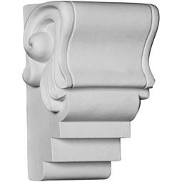 Ekena Millwork - COR05X05X08DY - Endurathane Dylan Corbel, 5 1/8"W x 4 1/2"D x 7 7/8"H, Factory Primed