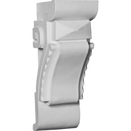 Ekena Millwork - COR05X05X12JE - Endurathane Jefferson Corbel, 4 1/2"W x 5"D x 11 7/8"H, Factory Primed