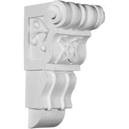 Ekena Millwork - COR09X09X16CO - Endurathane Colonial Corbel, 8 3/4"W x 8 3/4"D x 16 3/8"H, Factory Primed