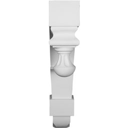Ekena Millwork - COR06X20X30AB - Endurathane Aberdeen Corbel, 5 3/4"W x 20 1/8"D x 30"H, Factory Primed