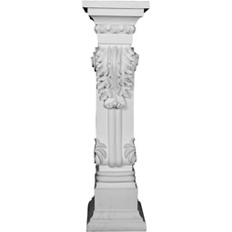 Ekena Millwork - SUR35X10X11SC - Endurathane Scroll Leaf Surround, 9 7/8"W x 11 1/8"D x 34 5/8"H, Factory Primed
