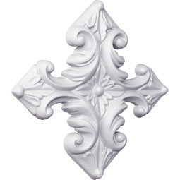 Ekena Millwork - ROS05X05ST - Endurathane Star Rosette, 4 1/2"W x 4 1/2"H x 5/8"P, Factory Primed