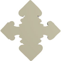 Ekena Millwork - ROS05X05ST - Endurathane Star Rosette, 4 1/2"W x 4 1/2"H x 5/8"P, Factory Primed