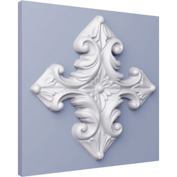 Ekena Millwork - ROS05X05ST - Endurathane Star Rosette, 4 1/2"W x 4 1/2"H x 5/8"P, Factory Primed