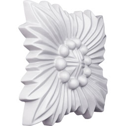 Ekena Millwork - ROS02X02DN - Endurathane Daniela Rosette, 3"W x 3"H x 1/2"P, Factory Primed