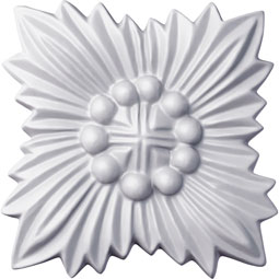 Ekena Millwork - ROS02X02DN - Endurathane Daniela Rosette, 3"W x 3"H x 1/2"P, Factory Primed