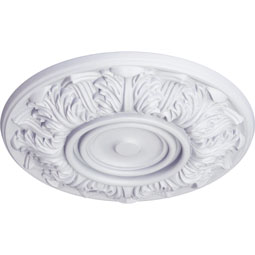 Ekena Millwork - CM13WH_P - Endurathane Whitman Ceiling Medallion, 13"OD x 1 3/8"P (For Canopies up to 3 3/4")