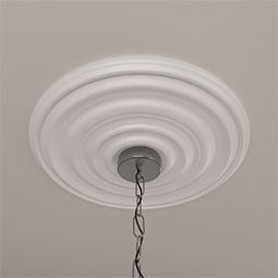 Ekena Millwork - CM18CA_P - Endurathane Carton Ceiling Medallion, 17 3/4"OD x 1 3/8"P (For Canopies up to 3 3/4")