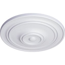 Ekena Millwork - CM22CL_P - Endurathane Classic Ceiling Medallion, 21 7/8"OD x 2 3/8"P (For Canopies up to 5 1/2")