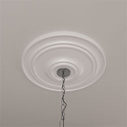 Ekena Millwork - CM22CL_P - Endurathane Classic Ceiling Medallion, 21 7/8"OD x 2 3/8"P (For Canopies up to 5 1/2")