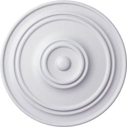 Ekena Millwork - CM22CL_P - Endurathane Classic Ceiling Medallion, 21 7/8"OD x 2 3/8"P (For Canopies up to 5 1/2")