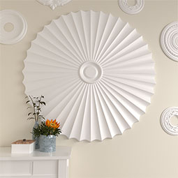 Ekena Millwork - CM48SH_P - Endurathane Shakuras Ceiling Medallion, 47 5/8"OD x 2"P (For Canopies up to 6 1/2")