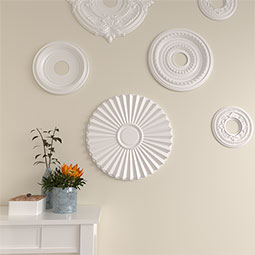 Ekena Millwork - CM20SH_P - Endurathane Shakuras Ceiling Medallion, 19 3/4"OD x 1 3/8"P (For Canopies up to 5")