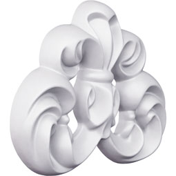 Ekena Millwork - ONL04X04X01MA - Endurathane Marcella Onlay, 4 3/8"W x 3 5/8"H x 5/8"P, Factory Primed