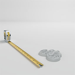 Ekena Millwork - ONL04X04X01MA - Endurathane Marcella Onlay, 4 3/8"W x 3 5/8"H x 5/8"P, Factory Primed