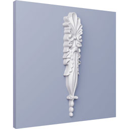 Ekena Millwork - ONL01X07X01SH - Endurathane Shell Onlay, 1 1/4"W x 6 3/4"H x 1/2"P, Factory Primed