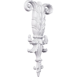Ekena Millwork - ONL05X09X01AS - Endurathane Ashley Onlay, 4 1/2"W x 9 1/8"H x 7/8"P, Factory Primed