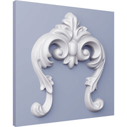 Ekena Millwork - ONL05X06X01BE - Endurathane Benson Onlay, 4 3/4"W x 5 3/4"H x 3/4"P, Factory Primed