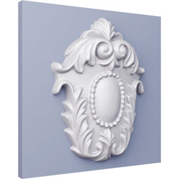 Ekena Millwork - ONL04X05X01CO - Endurathane Cole Onlay, 4"W x 5 1/2"H x 1 1/4"P, Factory Primed