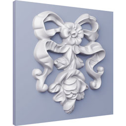 Ekena Millwork - ONL05X06X01VE - Endurathane Versailles Onlay, 5 1/8"W x 6 3/8"H x 7/8"P, Factory Primed