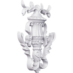 Ekena Millwork - ONL07X09X01UR - Endurathane Urn Onlay, 6 3/4"W x 8 3/4"H x 1 1/4"P, Factory Primed