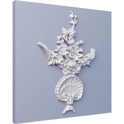 Ekena Millwork - ONL09X13X01JA - Endurathane Jackson Onlay, 8 3/4"W x 12 5/8"H x 1 1/4"P, Factory Primed