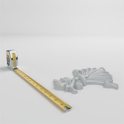 Ekena Millwork - ONL08X08X01CO - Endurathane Cosmo Onlay, 7 5/8"W x 7 1/2"H x 1 3/8"P, Factory Primed