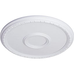 Ekena Millwork - CM20OD_P - Endurathane Odessa Bead & Barrel Ceiling Medallion, 19 3/4"OD x 1 3/8"P (Fits Canopies up to 5")