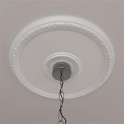 Ekena Millwork - CM20OD_P - Endurathane Odessa Bead & Barrel Ceiling Medallion, 19 3/4"OD x 1 3/8"P (Fits Canopies up to 5")