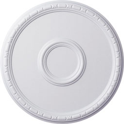 Ekena Millwork - CM20OD_P - Endurathane Odessa Bead & Barrel Ceiling Medallion, 19 3/4"OD x 1 3/8"P (Fits Canopies up to 5")