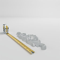 Ekena Millwork - ONL12X04X01ED - Endurathane Edwards Sunflower and Leaves Onlay, 12 3/8"W x 4"H x 7/8"P, Factory Primed
