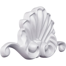 Ekena Millwork - ONL03X02X00BO - Endurathane Bordeaux Shell Onlay, 3"W x 1 3/4"H x 3/8"P, Factory Primed