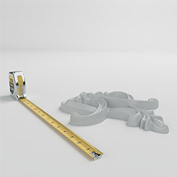 Ekena Millwork - ONL09X11X01FL - Endurathane Fleur de Lis Onlay, 9 7/8"W x 11 7/8"H x 1 7/8"P, Factory Primed
