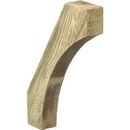Fypon, Ltd. - BKTCV21X30X6S - 5 1/4"W x 30"H x 21"P Cove Style Knee Brace, Cedar Woodgrain Texture, Urethane