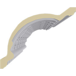 Ekena Millwork - MLD07X09X11RA - Endurathane Raymond Crown Moulding, 7 3/8"H x 9 1/8"P x 11 3/4"F x 94 1/2"L, Factory Primed