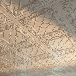 Ekena Millwork - CT24X24HI - Endurathane Hillsborough Ceiling Tile, 24"W x 24"H x 3/4"P. Factory Primed