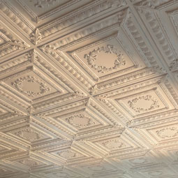 Ekena Millwork - CT24X24MI - Endurathane Milton Egg & Dart Ceiling Tile, 24"W x 24"H x 3/4"P. Factory Primed
