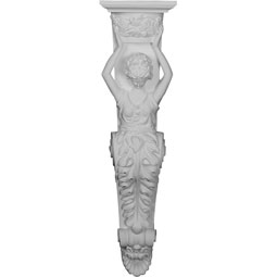 Ekena Millwork - COR10X07X40DA - Endurathane Damon Corbel, 10 1/8"W x 7 5/8"D x 40 1/8"H, Factory Primed