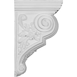 Ekena Millwork - COR13X12X20CO - Endurathane Cosmo Corbel, 13"W x 12"D x 20 1/2"H, Factory Primed