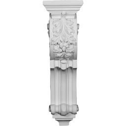 Ekena Millwork - COR07X06X20HA - Endurathane Hamilton Corbel, 5 7/8"W x 7 7/8"D x 20"H, Factory Primed