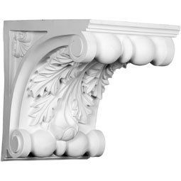 Ekena Millwork - COR13X10X13CH - Endurathane Chesterfield Corbel, 10"W x 13"D x 13"H, Factory Primed