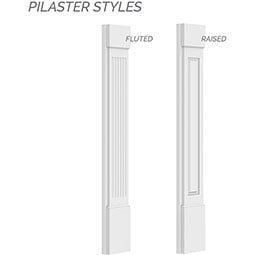 Ekena Millwork - PILBE - Endurathane Bendon Fluted Pilaster, High Density Polyurethane, Factory Primed White, Sold Each