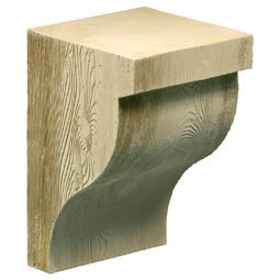 Fypon, Ltd. - COROG8X12S - 7 3/8"W x 7 3/8"H x 11 3/8"P Ogee Style Corbel, Cedar Woodgrain Texture, Urethane