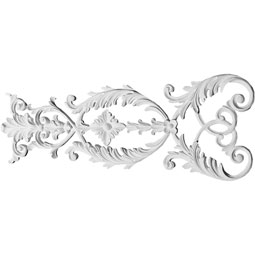 Pearlworks - OL-166A - Approx. 27 1/2"W x 4 1/2"H x 1/2"D Leaf with Vine and Crest Onlay