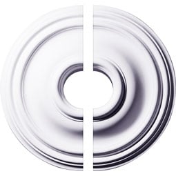 Ekena Millwork - CM14TR2-03500 - Endurathane Traditional Ceiling Medallion, 14 3/4"OD x 3 1/2"ID x 1 3/4"P (Fits Canopies up to 4"), Two Piece, Factory Primed
