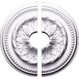 Ekena Millwork - CM15CH2-03500 - Endurathane Chester Ceiling Medallion, 15 3/4"OD x 3 1/2"ID x 1 7/8"P (Fits Canopies up to 3 1/2"), Two Piece, Factory Primed